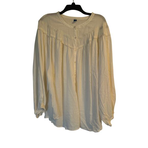 Old Navy Cream Blouse - Picture 1 of 6